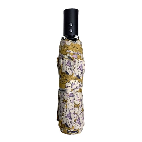 Automatic Open - Close Folding Umbrella Guy Laroche Floral Mustard