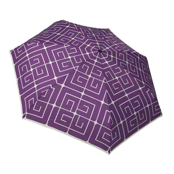 Ομπρέλα γυναικεία μίνι σπαστή μωβ Guy Laroche Mini Folding Umbrella Classic Logo Purple