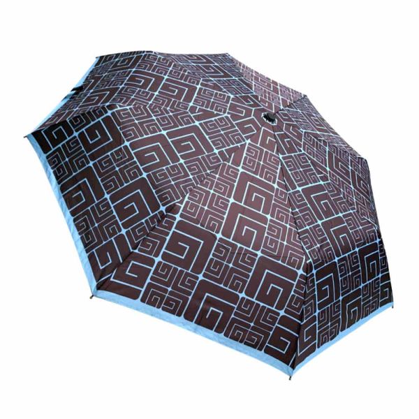 Ομπρέλα γυναικεία μίνι σπαστή καφέ Guy Laroche Mini Folding Umbrella New Logo Brown
