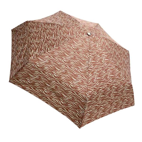 Ομπρέλα γυναικεία μίνι σπαστή κεραμιδί Guy Laroche Mini Folding Umbrella Wave Cinnamon
