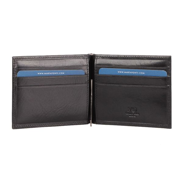 Leather Bank Note Wallet Marta Ponti Tagus Wallet B120356R Black