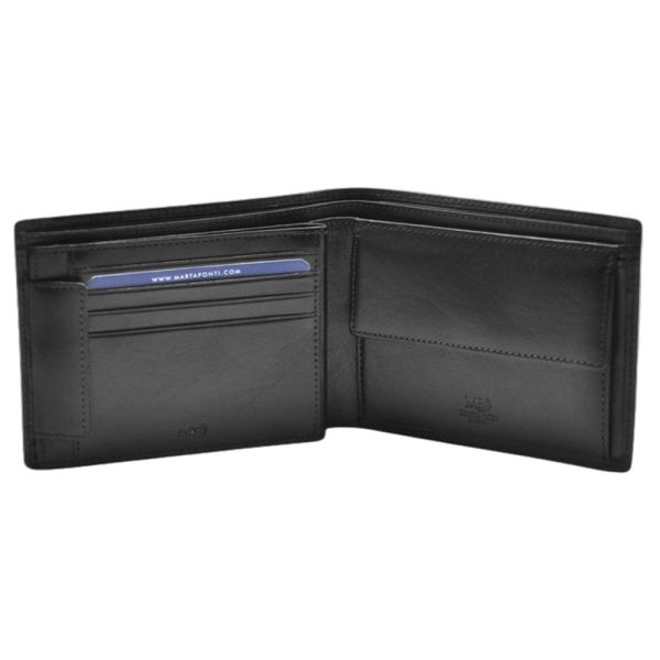 Leather Men's Horizondal Wallet Marta Ponti Tagus B120363R Black