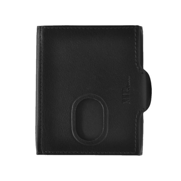 Leather Small Wallet Marta Ponti Ttavel Black