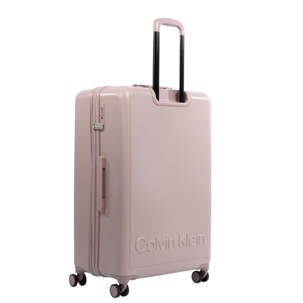 Βαλίτσα σκληρή μεγάλη επεκτάσιμη ροζ με 4 ρόδες Calvin Klein Upright Rider 28'' Putty