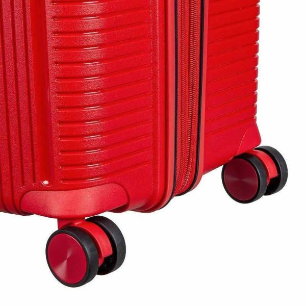 Βαλίτσα σκληρή  μικρή επεκτάσιμη κόκκινη με 4 ρόδες Verage Rome Expandable 4w Spinner S Luggage Red VG19006-19