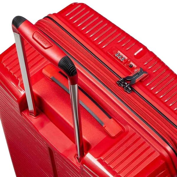 Βαλίτσα σκληρή  μεσαία επεκτάσιμη κόκκινη με 4 ρόδες Verage Rome Expandable 4w Spinner M Luggage Red VG19006-24