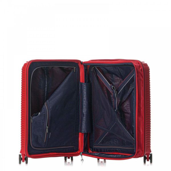 Medium Hard Expandable Luggage 4 Wheels Verage Rome Red VG19006-24