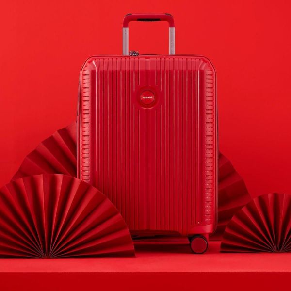 Small Hard Expandable Luggage 4 Wheels  Verage Rome Red VG19006-19