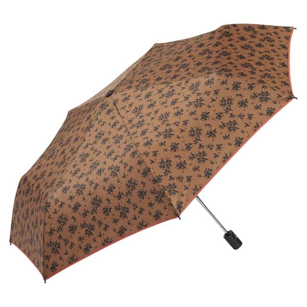 Women's Automatic Open - Close Folding Umbrella Ezpeleta Floral Brown