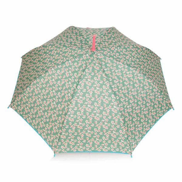 Ομπρέλα μεγάλη αυτόματη  αντιανεμική  πράσινη φλοράλ Gotta Stick Umbrella Floral Green