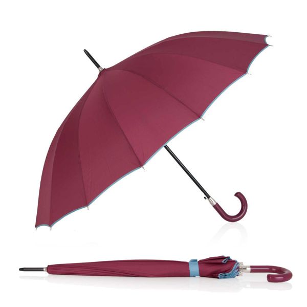 Ομπρέλα μεγάλη αυτόματη  αντιανεμική  βυσσινί Gotta Basic Stick Umbrella Burgundy