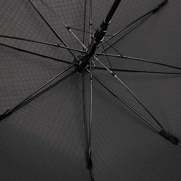 Long Automatic Escort Umbrella Gotta Check Printed Black