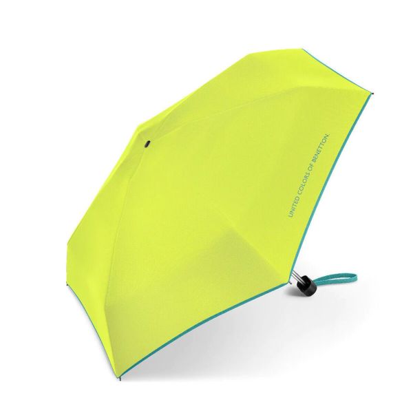 Ultra Mini Flat Folding Umbrella United Colors Of Benetton Lime Punch