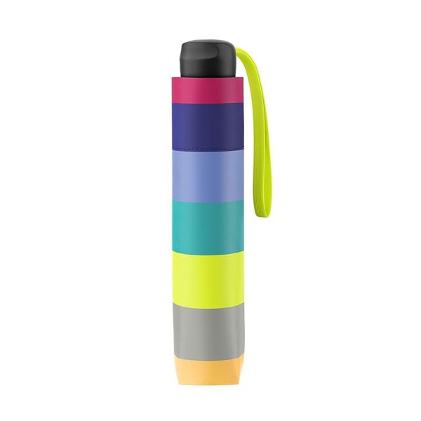 Folding Manual Umbrella United Colors of Benetton Multistripe Lime Punch