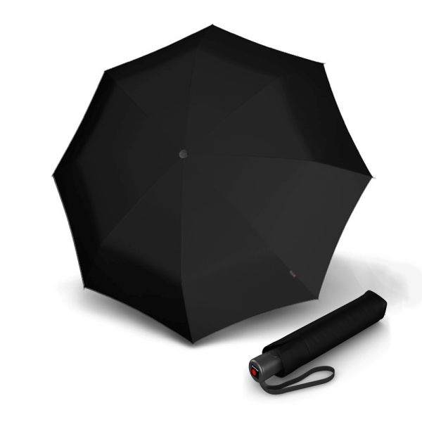 Ομπρέλα σπαστή μονόχρωμη μαύρη αυτόματο άνοιγμα - κλείσιμο  Knirps A.200 Duomatic Black
