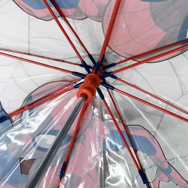 Kids Manual Transparent Umbrella Marvel Spiderman Shot