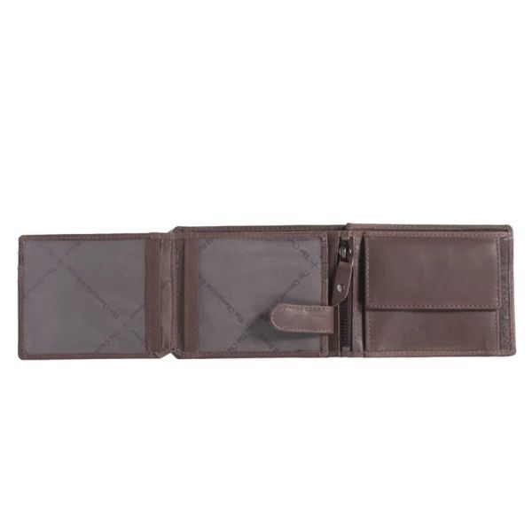 Horizontal Cow Wax Pull Up Leather Wallet The Chesterfield Brand C08.0204BC Brown