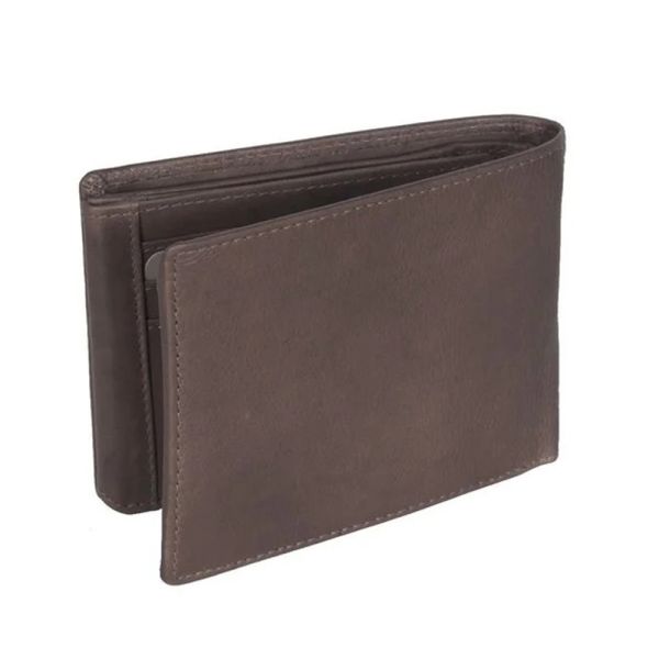 Horizontal Cow Wax Pull Up Leather Wallet The Chesterfield Brand C08.0204BC Brown