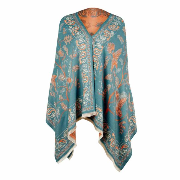 Women's Winter Printed Stole Light Blue