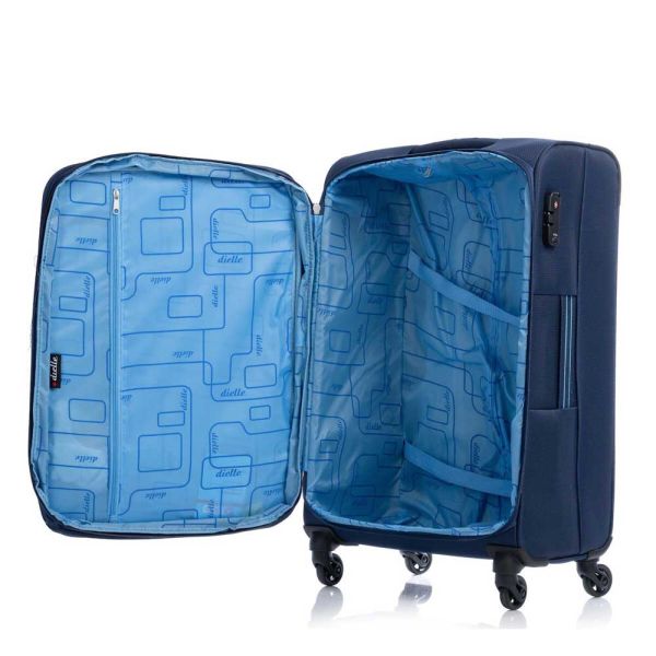 Medium Soft Luggage 4 Wheels Dielle 300-60 Navy