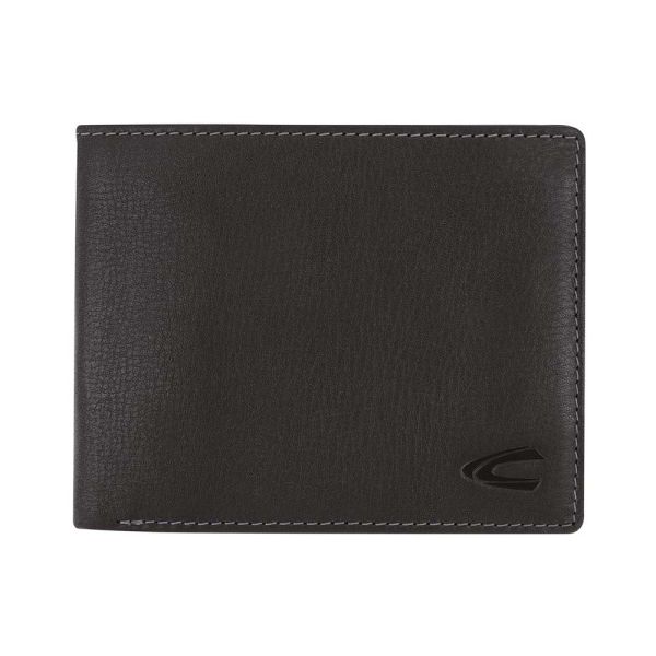 Leather Horizontal Wallet Camel Active Salo Black