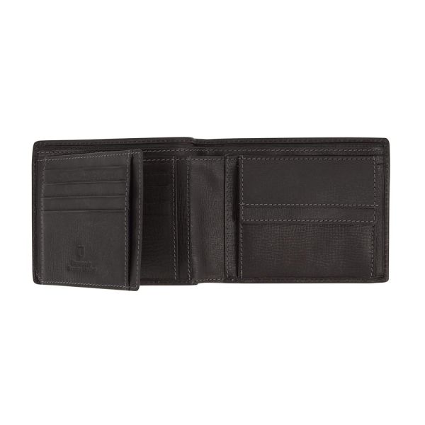 Leather Horizontal Wallet Camel Active Salo Black