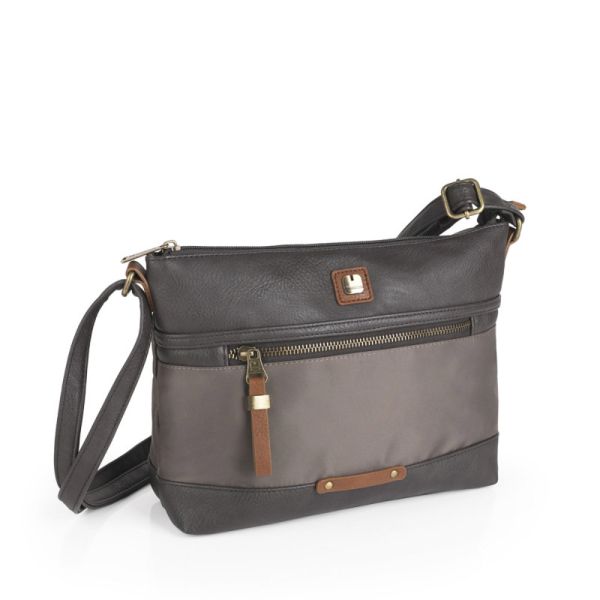 Τσάντα ώμου γυναικεία λαδί - μπεζ Gabol Java Shoulder Bag Olive Green - Beige