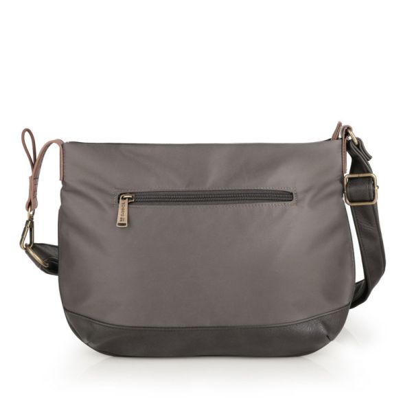Τσάντα ώμου γυναικεία λαδί - μπεζ Gabol Java Shoulder Bag 601212 Olive Green - Beige