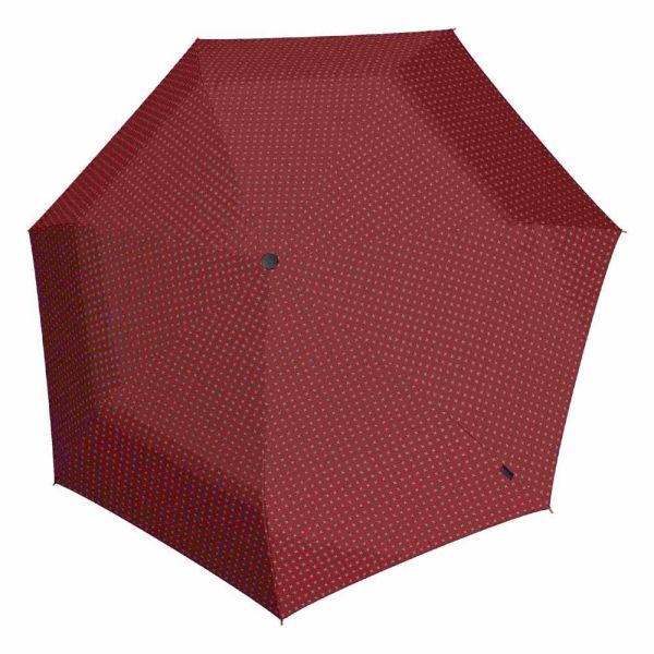 Ομπρέλα super mini χειροκίνητη σπαστή βυσσινί Knirps X1 2Cross Red Ecorepel