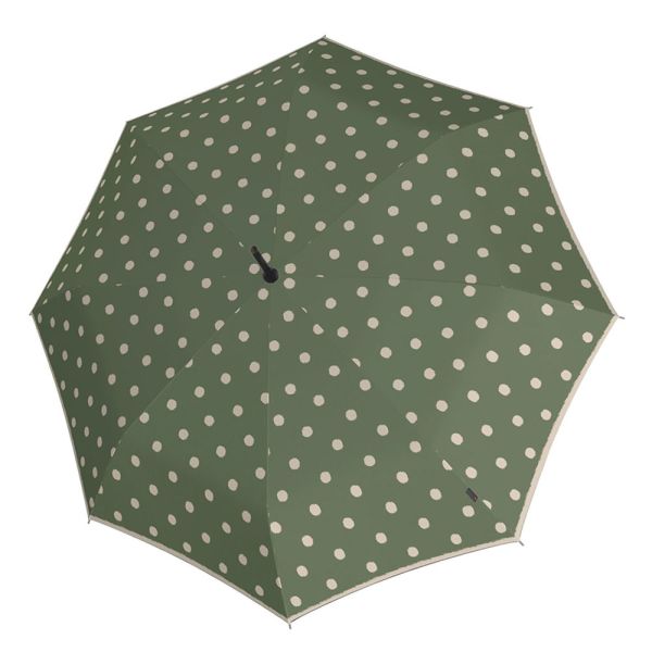 Ομπρέλα μεγάλη αυτόματη πουά πράσινη Knirps Stick Umbrella A.760 Automatic Dot Art Aloe