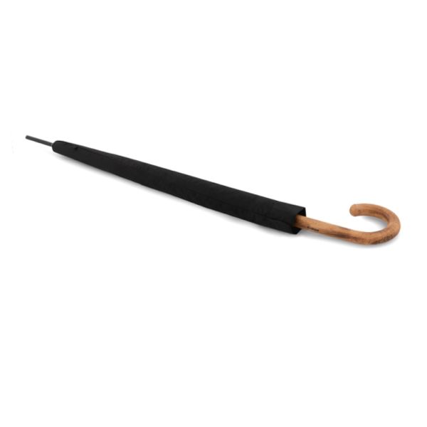 Long Automatic Umbrella With Wooden Handle Knirps A.771 Black