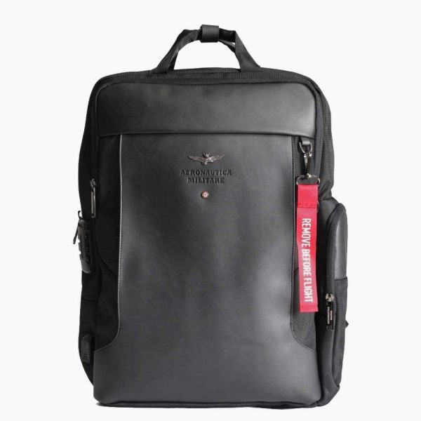 Business Backpack Aeronautica Militare Bolt AM-494 Black