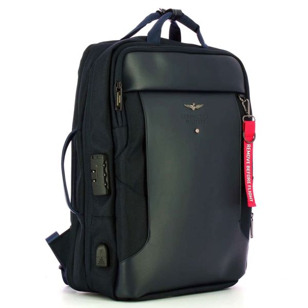 Business Backpack Aeronautica Militare Bolt AM-494 Black