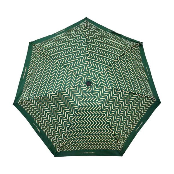 Mini Folding Manual Umbrella Pierre Cardin Zic Zac Green