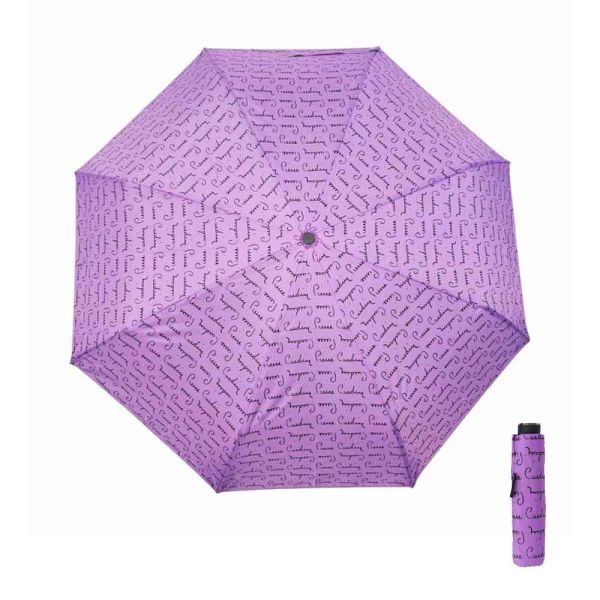 Manual Folding Umbrella Pierre Cardin Logo Lilac