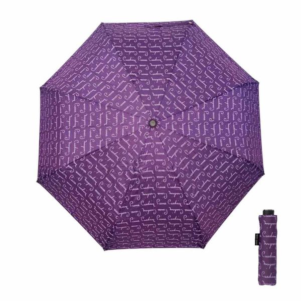 Manual Folding Umbrella Pierre Cardin Logo Purple