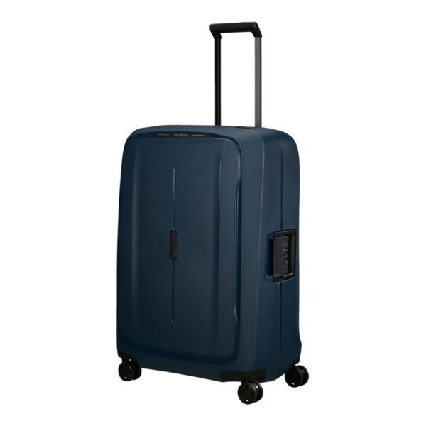 Βαλίτσα σκληρή μπλε με 4 ρόδες μεγάλη Samsonite Essens Spinner 75 Midnight Blue