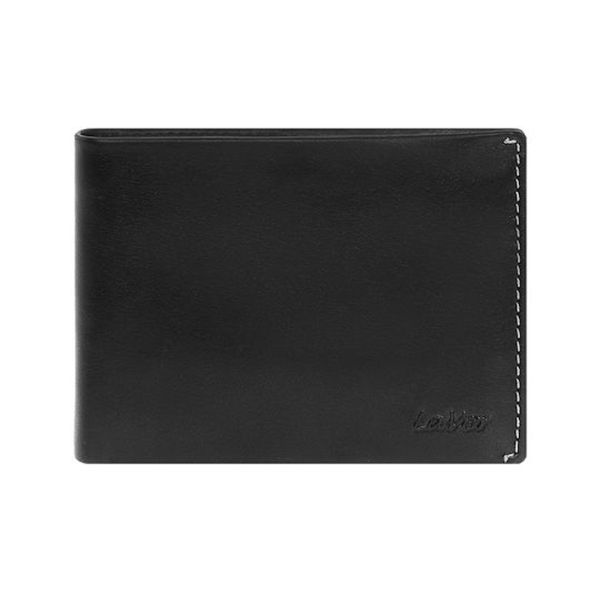 Men's Leather Horizontal  Wallet  LaVor 6025 Black