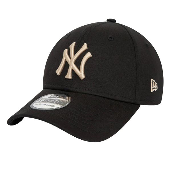 Summer Cotton Cap New York Yankees New Era 39Thirty Stretch Fit League Essential Black