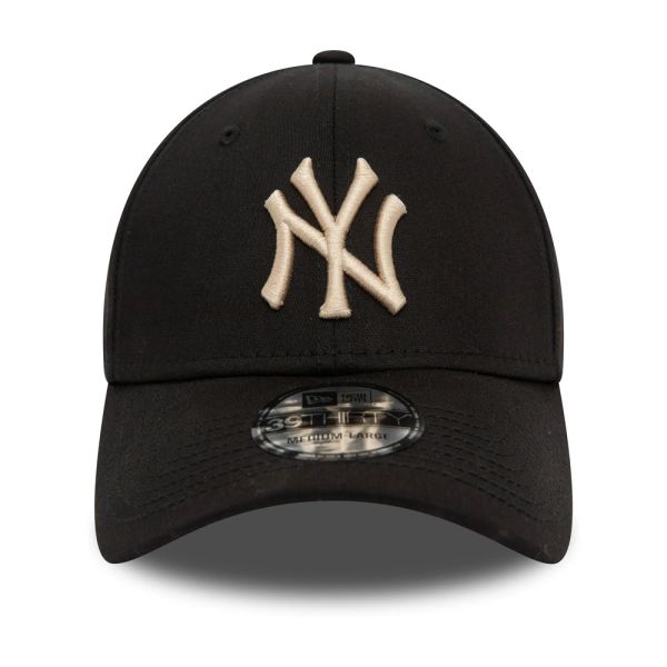 Καπέλο τζόκεϊ μαύρο New York Yankees New Era 39Thirty Stretch Fit Cap League Essential  Black