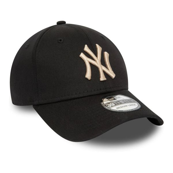 Summer Cotton Cap New York Yankees New Era 39Thirty Stretch Fit League Essential Black