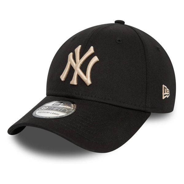 Καπέλο τζόκεϊ μαύρο New York Yankees New Era 39Thirty Stretch Fit Cap League Essential  Black