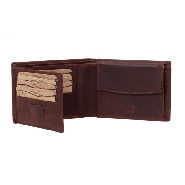 Men's Leather Horizontal  Wallet  LaVor 6154 Brown