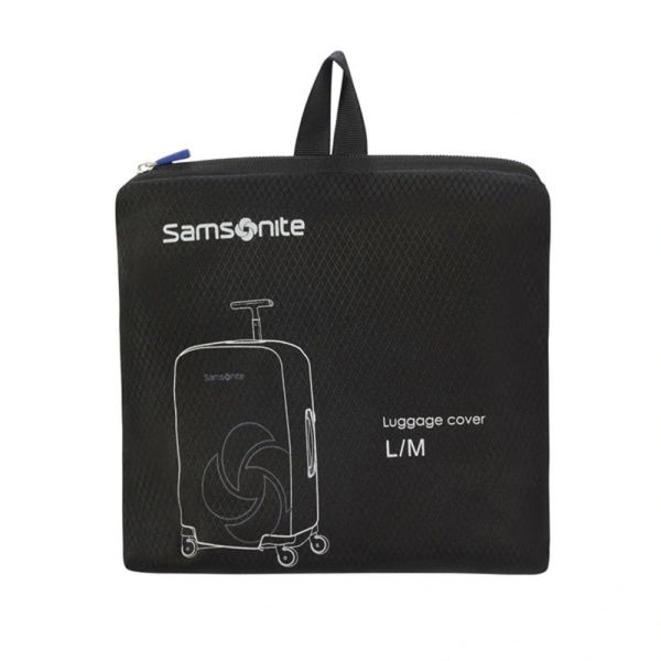 Μεγάλο προστατευτικό μαύρο κάλυμμα βαλίτσας Samsonite Global TA L