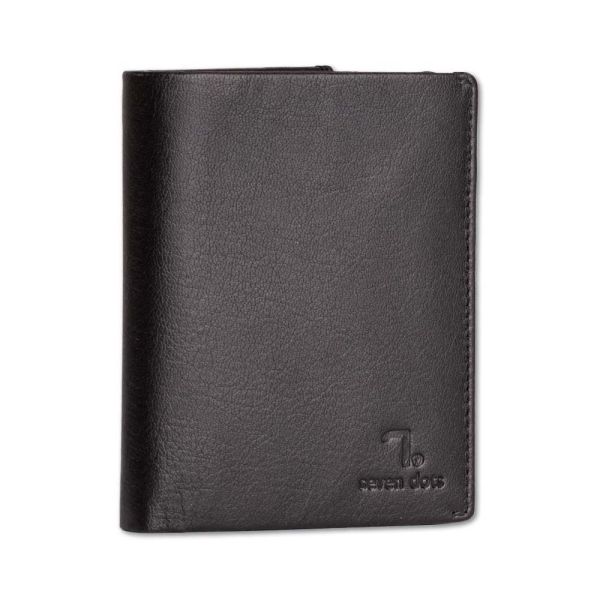 Πορτοφόλι δερμάτινο μαύρο 7.Dots Jupiter 70-003 Leather Wallet Black