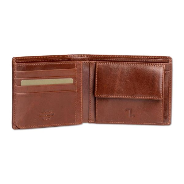 Horizontal Leather Wallet 7.Dots Mercury 70-001 Cognac