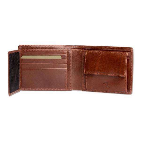 Horizontal Leather Wallet 7.Dots Mercury 70-001 Cognac