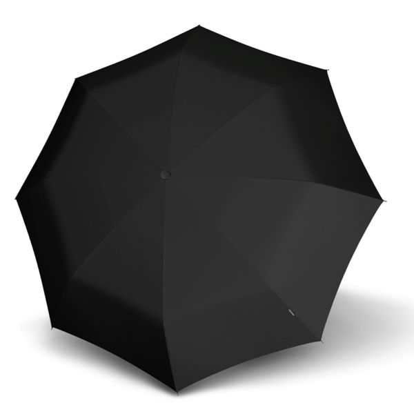 Ομπρέλα σπαστή αυτόματη με γυριστή ξύλινη λαβή μαύρη Knirps Folding Umbrella Topmatic Crook S.570 Black