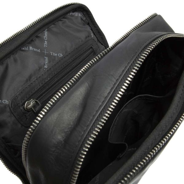 Τσάντα ώμου δερμάτινη  μαύρη The Chesterfield Brand Alva C48.0955 Black