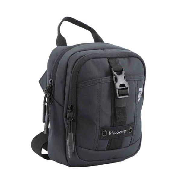 Τσαντάκι ώμου ανδρικό μαύρο Discovery Shield Utility Bag Black